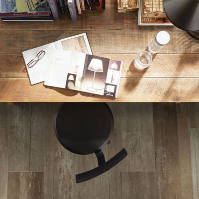 wood look tile floors in a home office